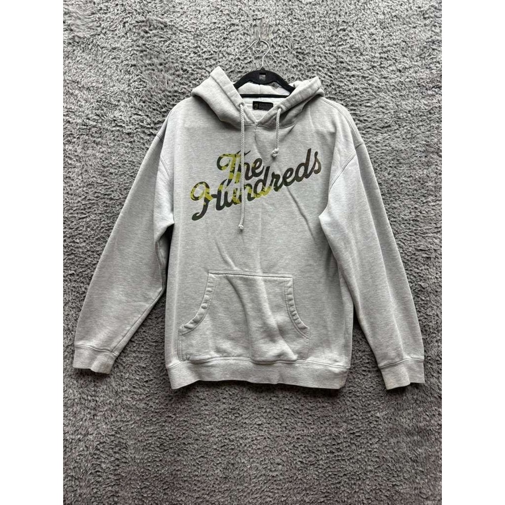 The Hundreds Forever Slant‎ Graphic Pullover Hoodie Heather Gray Mens Size M